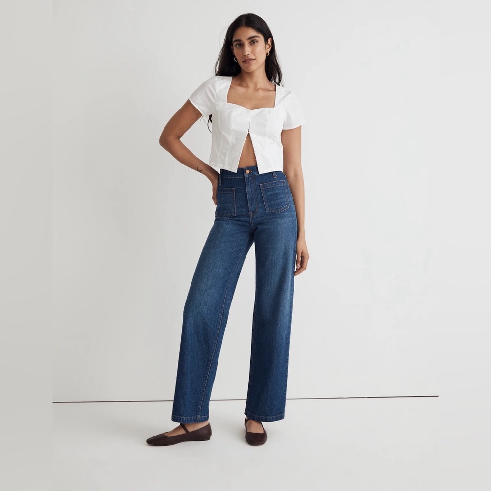 NWT Madewell The Perfect Vintage Wide-Leg Jean in Caronia Wash, size 27